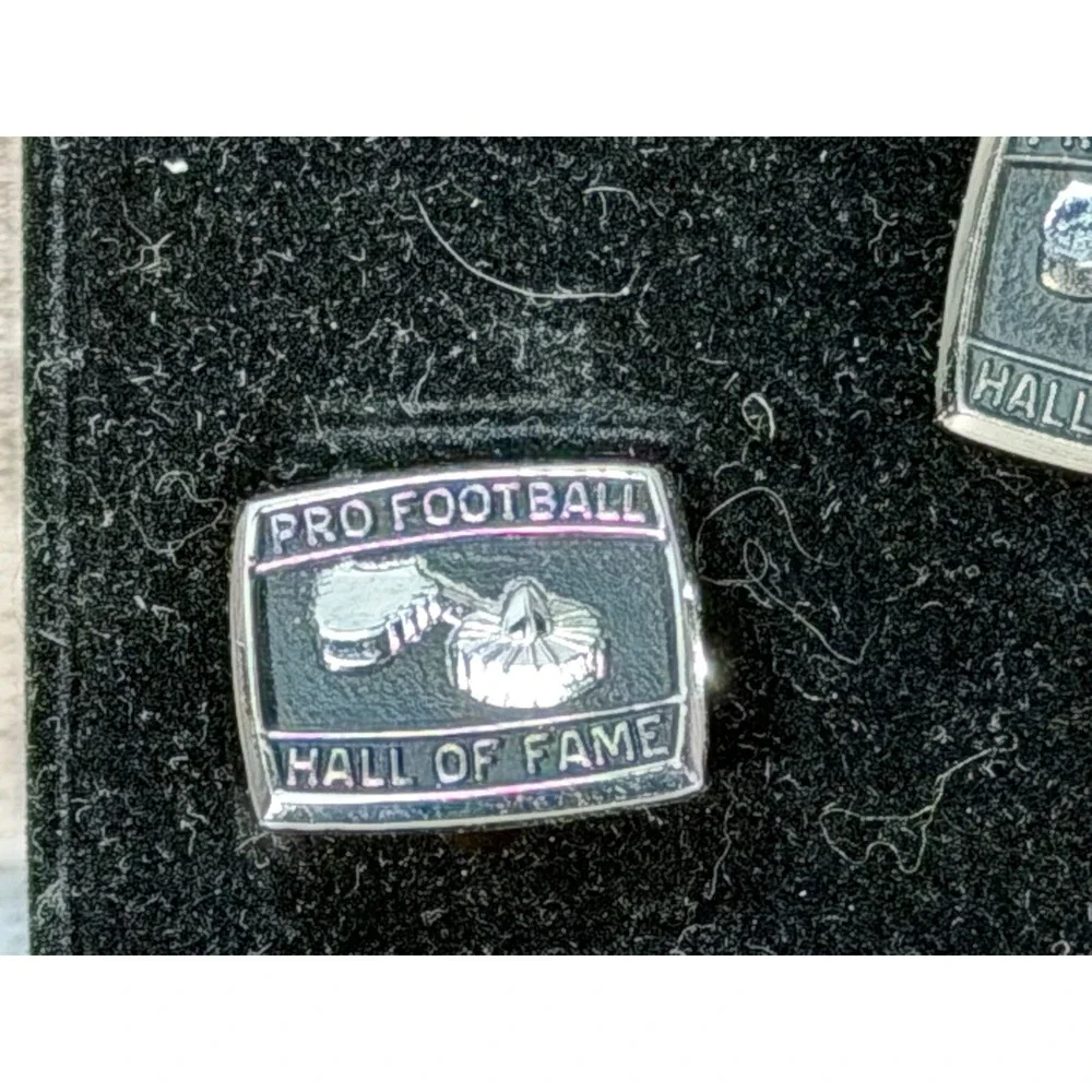 NFL Pro Football Hall of Fame Cuff‎ Link Tie Pin Set Silver